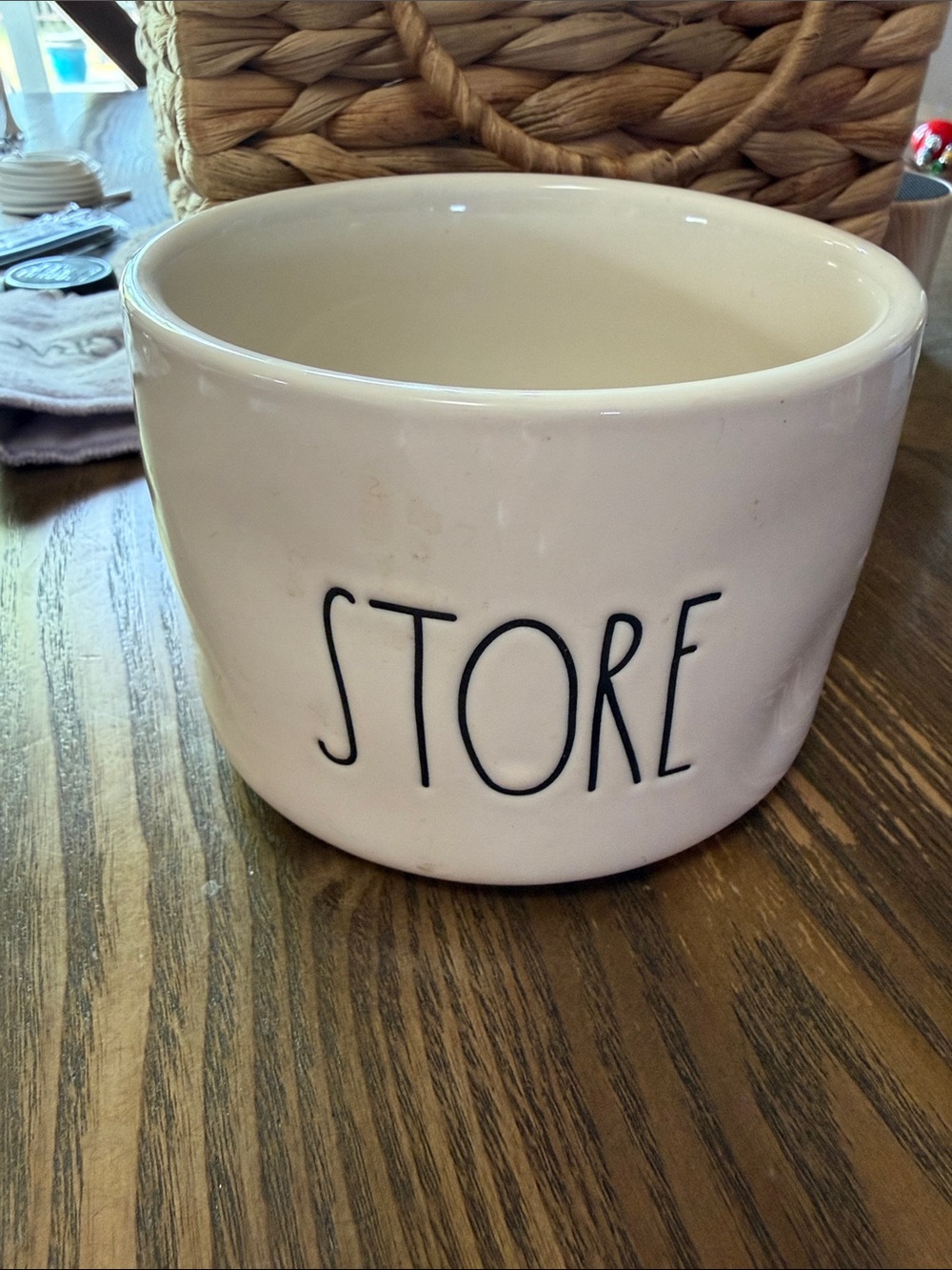 Rae Dunn White Ceramic Bowl with Black Logo